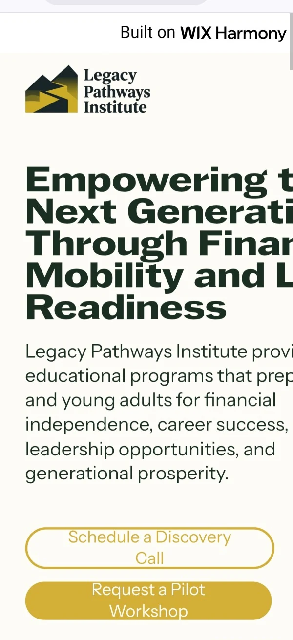 Legacy Pathways Institute live brand system